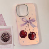 Boogzel Apparel Cherry Rhinestone Y2K iPhone Case, view 2