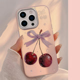 Boogzel Apparel Cherry Rhinestone Y2K iPhone Case, view 4