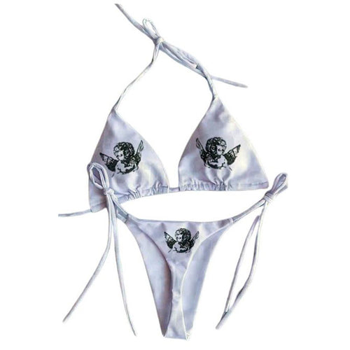 Boogzel Apparel Cherub Print Cute Bikini Set