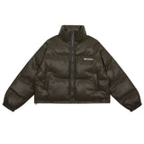 Boogzel Apparel Chocolate Brown Puffer Jacket, view 5