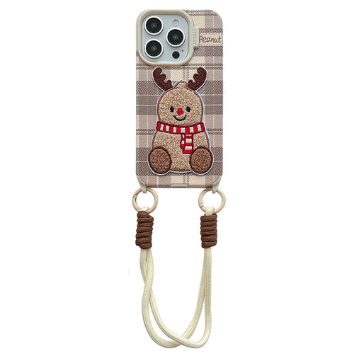 Boogzel Apparel Christmas Deer Embroidery iPhone Case