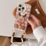 Boogzel Apparel Christmas Deer Embroidery iPhone Case, view 2