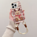 Boogzel Apparel Christmas Deer Embroidery iPhone Case, view 4