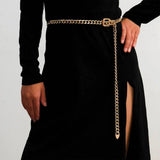 Boogzel Apparel Chunky Buckle Chain Belt, view 5