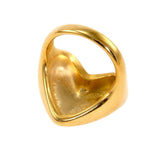 Boogzel Apparel Chunky Heart Gold Ring, view 3
