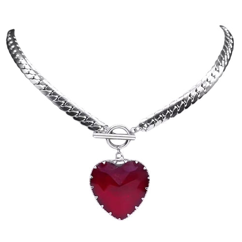 Boogzel Apparel Chunky Heart Pendant Necklace
