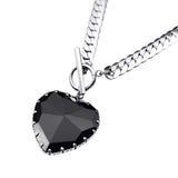 Boogzel Apparel Chunky Heart Pendant Necklace, view 3