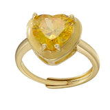 Boogzel Apparel Chunky Heart Rhinestone Ring, view 2