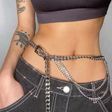 Boogzel Apparel Chunky Layered Chain Belt, view 2