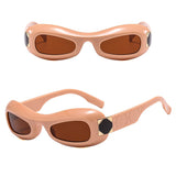 Boogzel Apparel Chunky Oval Sunglasses, view 3