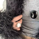 Boogzel Apparel Chunky Pearl Ring, view 4