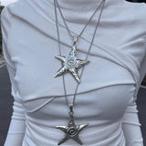 Boogzel Apparel Chunky Starfish Pendant Necklace, view 2