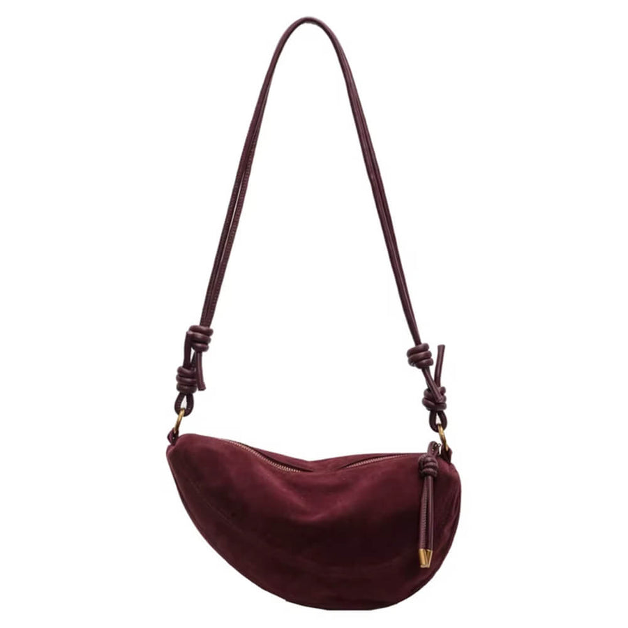Boogzel Apparel City Girl Problems Suede Hobo Bag