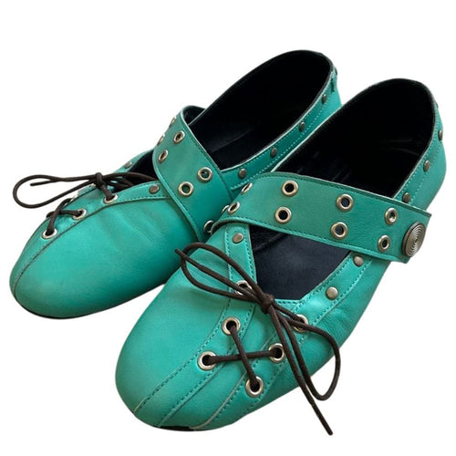 Boogzel Apparel City Walk Lace Up Ballet Flats