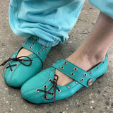 Boogzel Apparel City Walk Lace Up Ballet Flats, view 3