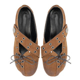 Boogzel Apparel City Walk Lace Up Ballet Flats, view 5