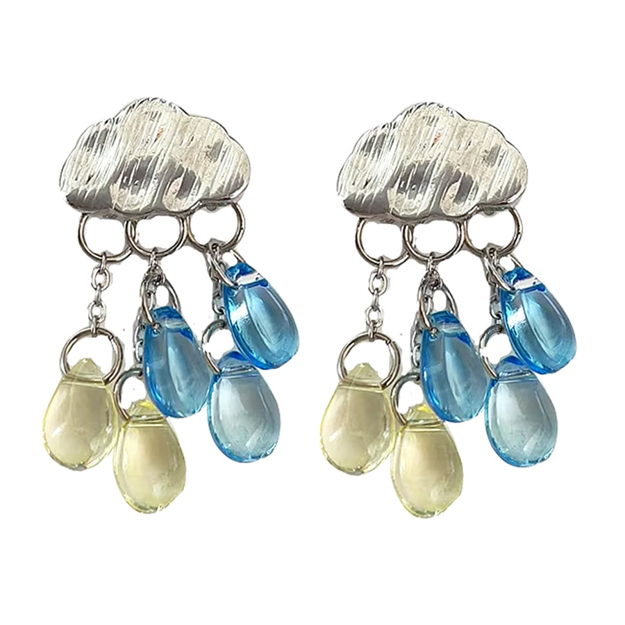 Boogzel Apparel Cloud Rain Drop Earrings