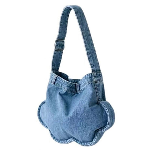 Boogzel Apparel Cloud Shaped Denim Shoulder Bag