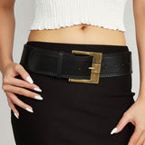 Boogzel Apparel Coastal Cowgirl Leather Belt in Black, view 2