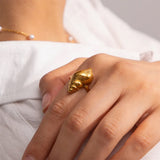 Boogzel Apparel Coastal Girl Spiral Shell Ring, view 2