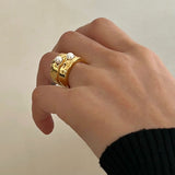 Boogzel Apparel Coastal Granddaughter Pearl Ring, view 2
