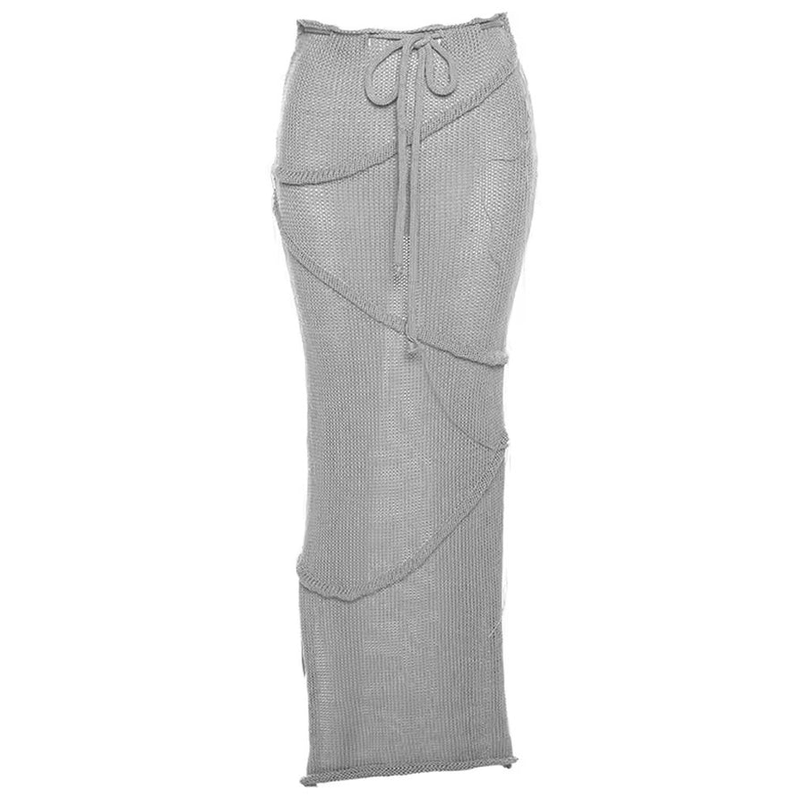 Boogzel Apparel Coastal Knit Crochet Maxi Skirt