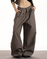 Boogzel Apparel Coffee Break Plaid Wide Leg Pants, view 3