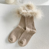 Boogzel Apparel Coffee Cream Fluffy Socks, view 4