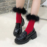 Boogzel Apparel Coffee Cream Fluffy Socks, view 6