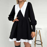 Boogzel Apparel Like a Doll Black Collar Dress, view 3