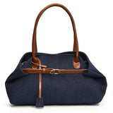 Boogzel Apparel Color Block Denim Belted Bag, view 2