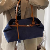 Boogzel Apparel Color Block Denim Belted Bag, view 6
