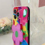Boogzel Apparel Colorful Flower iPhone Case, view 3