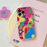 Boogzel Apparel Colorful Flower iPhone Case, view 4