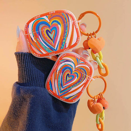 Boogzel Apparel Colorful Heart AirPods Case