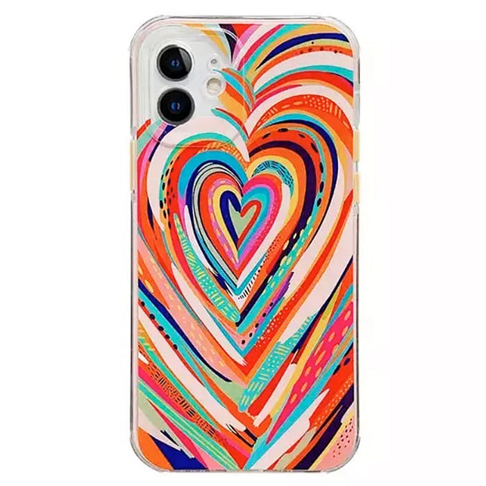 Boogzel Apparel Colorful Heart iPhone Case
