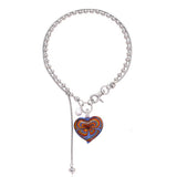 Boogzel Apparel Colorful Heart Necklace, view 2