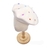 Boogzel Apparel Colorful Rhinestone Beret Hat, view 3