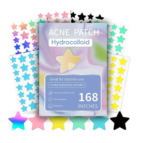 Boogzel Apparel Colorful Star Pimple Patches 168-Piece
