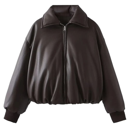 Boogzel Apparel Come As You Are Leather Bomber Jacket