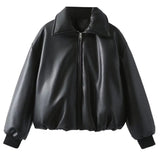Boogzel Apparel Come As You Are Leather Bomber Jacket, view 2