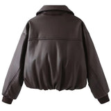 Boogzel Apparel Come As You Are Leather Bomber Jacket, view 3
