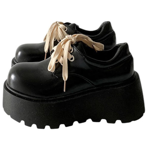 Boogzel Apparel Contrast-Laced Chunky Platform Boots