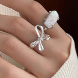Boogzel Apparel Coquette Aesthetic Bow Ring, view 4