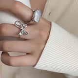 Boogzel Apparel Coquette Aesthetic Bow Ring, view 5