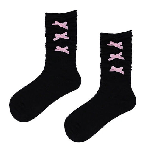 Boogzel Apparel Coquette Aesthetic Bows Socks