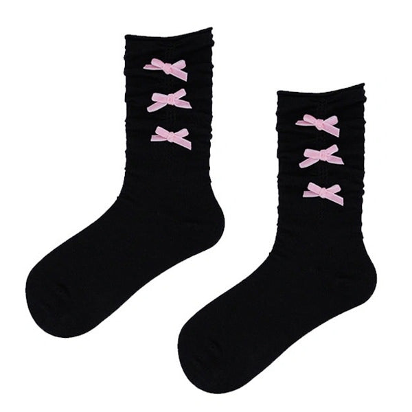 Boogzel Apparel Coquette Aesthetic Bows Socks