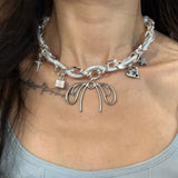 Boogzel Apparel Coquette Aesthetic Choker Necklace, view 2