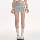 Boogzel Apparel Coquette Aesthetic Lace Bow Skort, view 3