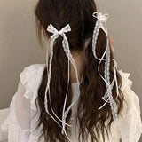 Boogzel Apparel Coquette Aesthetic Lace Hair Bow Clip, view 2